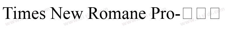 Times New Romane Pro字体转换